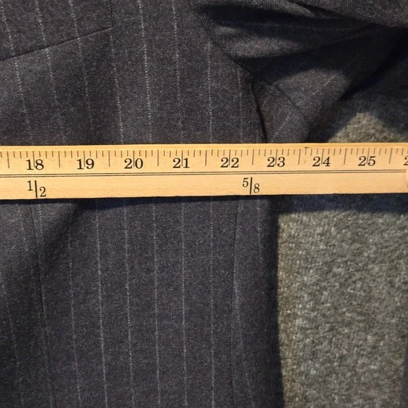 Brooks Brothers 346 Men's Size 46R Grey Pinstripe Wool Suit Pants 35 x 30